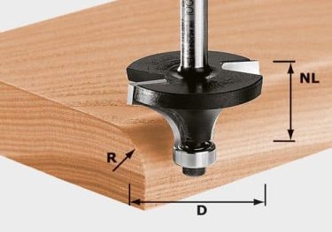 Festool Fresa de arredondar HW S12 D63/32/R25