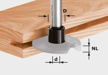 Festool Fuso de fresa com cone S8 1,5-5 D14