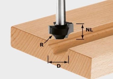 Festool Fresa para arredondamento HW S8 D17/R3